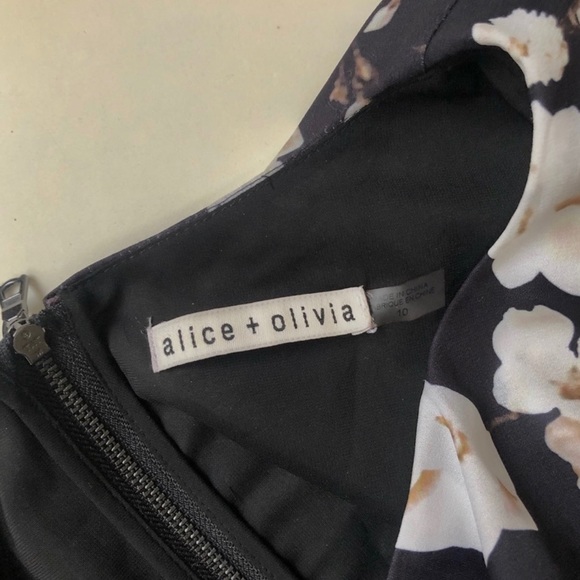 Alice & Olivia Kye Dress, Holiday Blossom, EUC - Picture 6 of 8